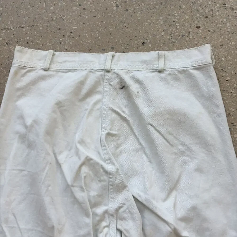 Vintage WW2 White US Navy Flared Bell Bottom Pants 30x31